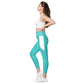 LAXUNIVERSE Dark Turquoise Crossover leggings with pockets