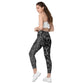 LAXUNIVERSE BLACK SNAKE Crossover leggings with pockets