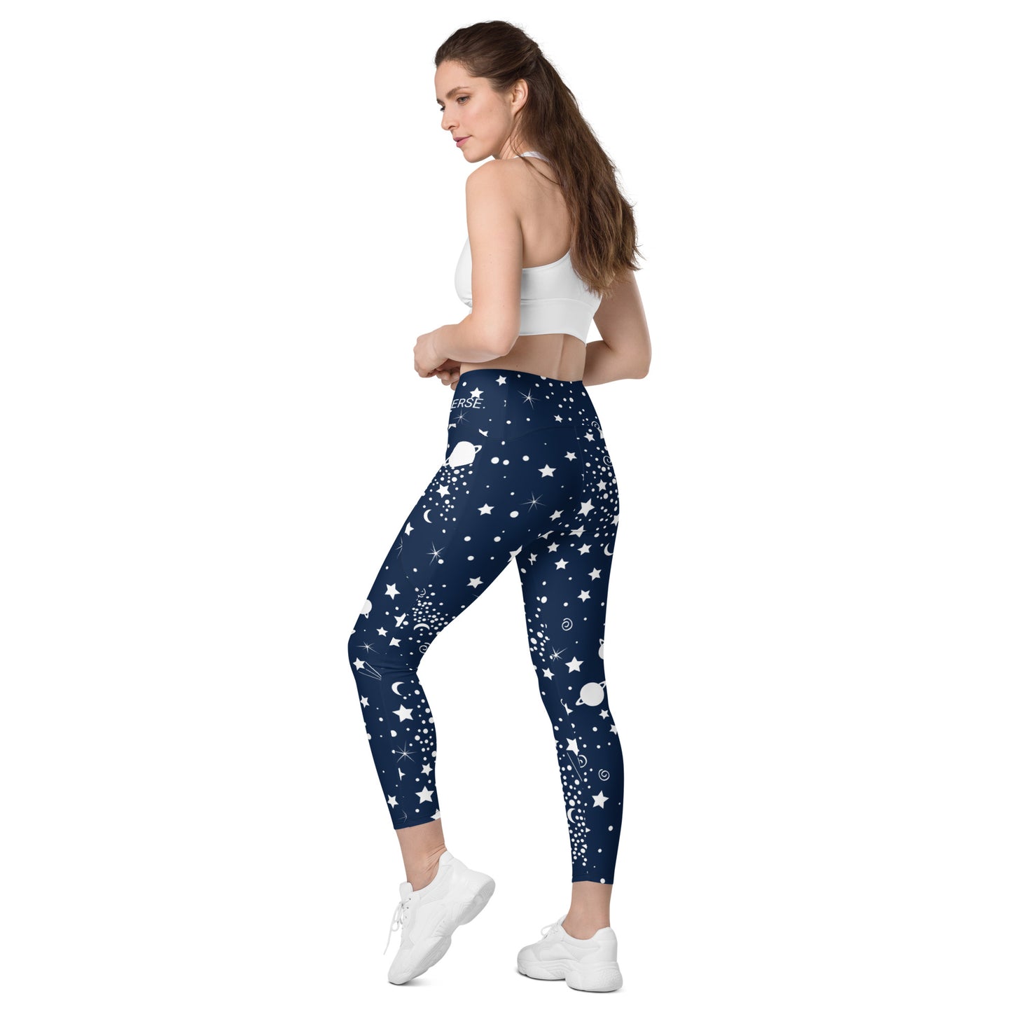 LAXUNIVERSE SPACE Crossover leggings with pockets