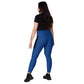 LAXUNIVERSE Dark Cerulean Crossover leggings with pockets