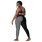 LAXUNIVERSE BLACK & GREY Crossover leggings with pockets