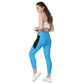 LAXUNIVERSE Deep Sky Blue Crossover leggings with pockets