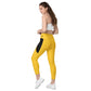 LAXUNIVERSE Yellow Crossover leggings with pockets