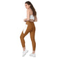 LAXUNIVERSE Rich Gold Crossover leggings with pockets