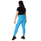 LAXUNIVERSE Deep Sky Blue Crossover leggings with pockets