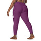 LAXUNIVERSE Palatinate Purple Crossover leggings with pockets