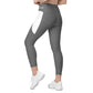 LAXUNIVERSE Grey Crossover leggings with pockets