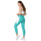 LAXUNIVERSE Dark Turquoise Crossover leggings with pockets