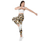 LAXUNIVERSE CHEETAH PRINT Crossover leggings with pockets