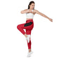 LAXUNIVERSE RED Crossover leggings with pockets