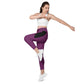 LAXUNIVERSE Palatinate Purple Crossover leggings with pockets