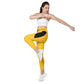 LAXUNIVERSE Yellow Crossover leggings with pockets