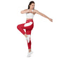 LAXUNIVERSE RED Crossover leggings with pockets