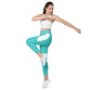 LAXUNIVERSE Dark Turquoise Crossover leggings with pockets