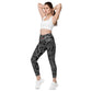 LAXUNIVERSE BLACK SNAKE Crossover leggings with pockets