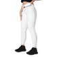 LAXUNIVERSE WHITE Crossover leggings with pockets