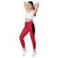 LAXUNIVERSE RED Crossover leggings with pockets