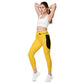 LAXUNIVERSE Yellow Crossover leggings with pockets