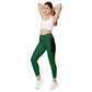 LAXUNIVERSE Forest Green Crossover leggings with pockets