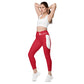LAXUNIVERSE RED Crossover leggings with pockets