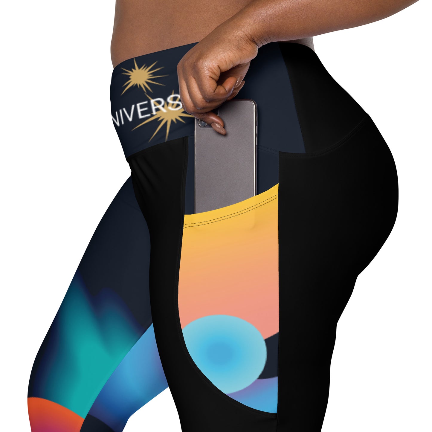 LAXUNIVERSE MOON BEAR Crossover leggings with pockets