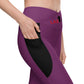 LAXUNIVERSE Palatinate Purple Crossover leggings with pockets