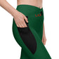LAXUNIVERSE Forest Green Crossover leggings with pockets