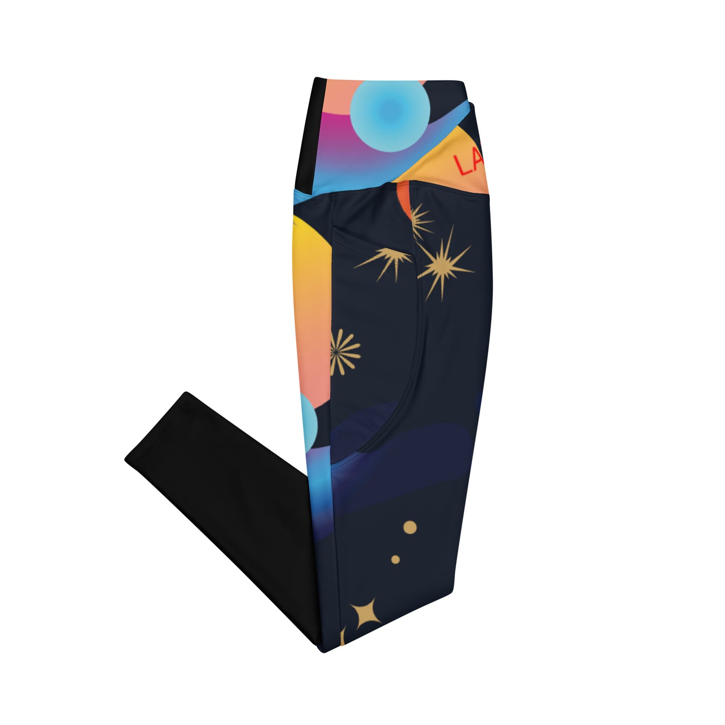 LAXUNIVERSE MOON BEAR Crossover leggings with pockets