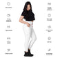 LAXUNIVERSE WHITE Crossover leggings with pockets
