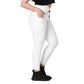 LAXUNIVERSE WHITE Crossover leggings with pockets