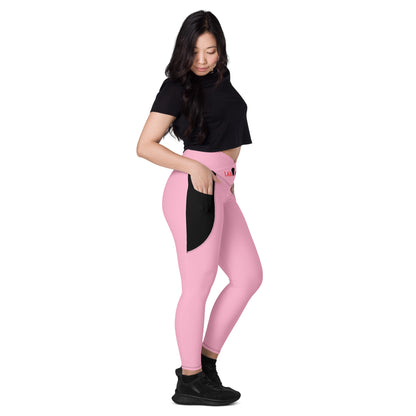 LAXUNIVERSE Cotton Candy Crossover leggings with pockets