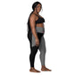LAXUNIVERSE BLACK & GREY Crossover leggings with pockets