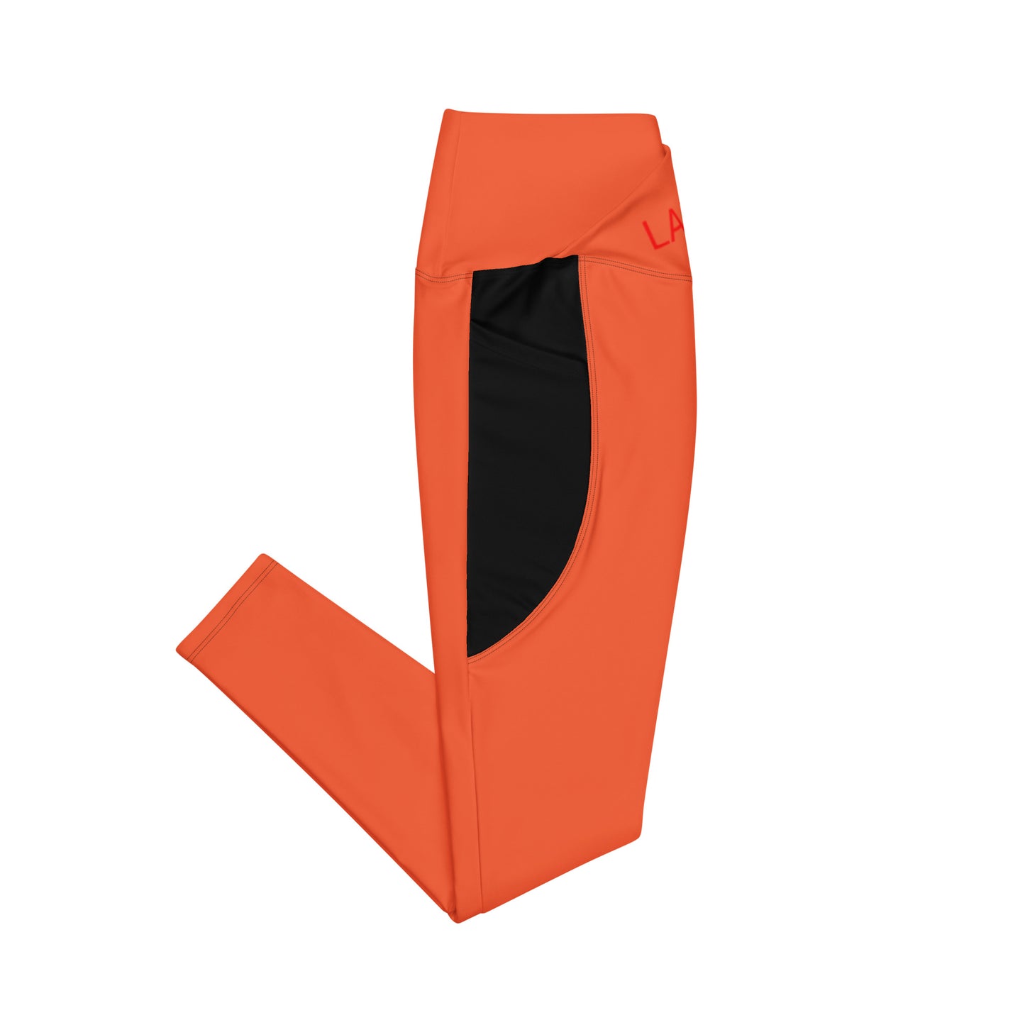 LAXUNIVERSE Outrageous Orange Crossover leggings with pockets
