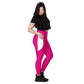 LAXUNIVERSE Medium Violet RedCrossover leggings with pockets