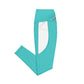 LAXUNIVERSE Dark Turquoise Crossover leggings with pockets