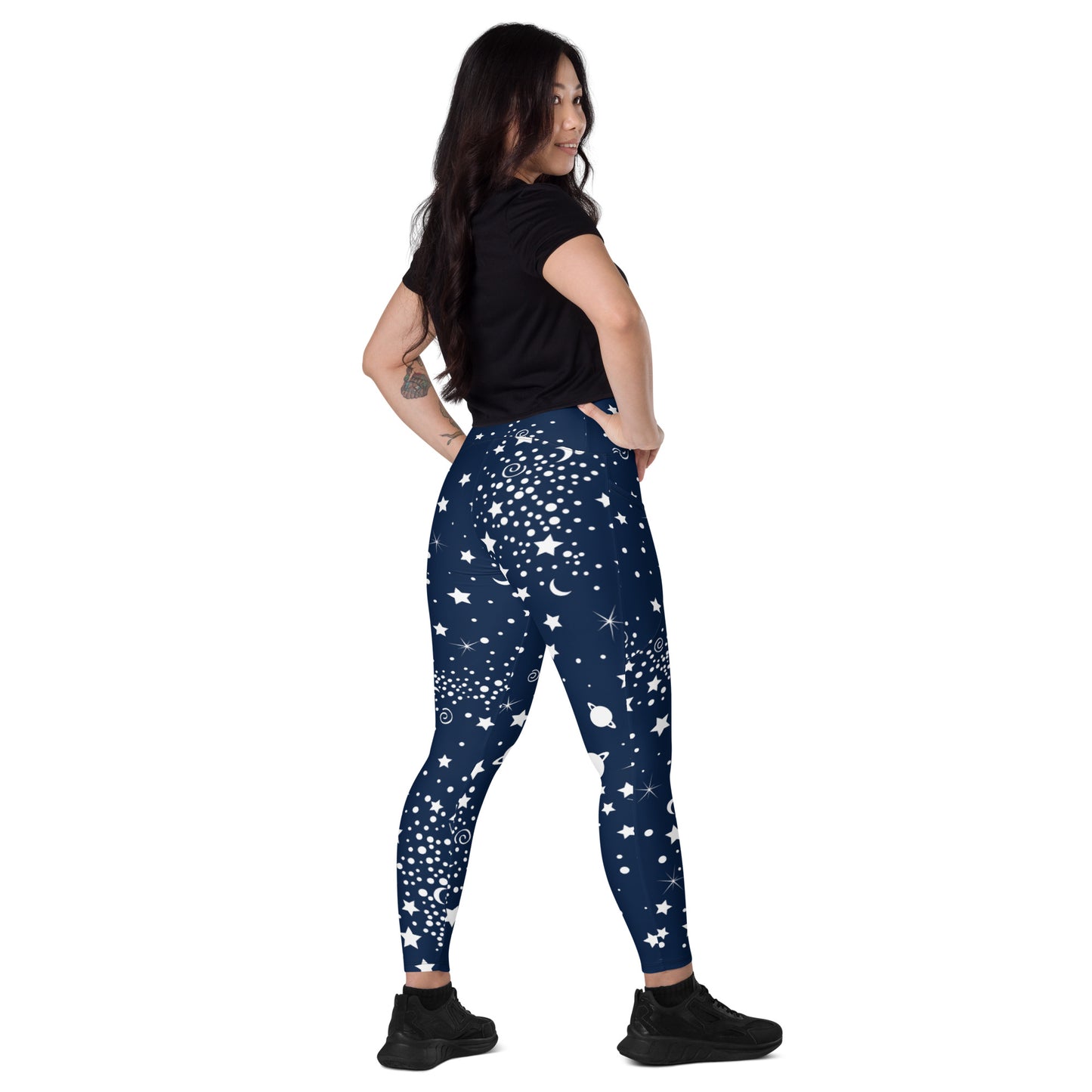 LAXUNIVERSE SPACE Crossover leggings with pockets