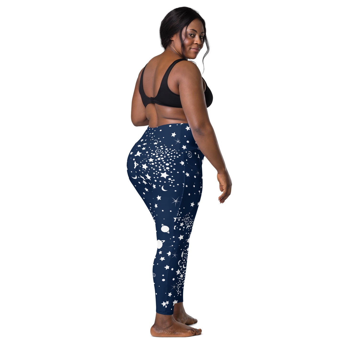 LAXUNIVERSE SPACE Crossover leggings with pockets