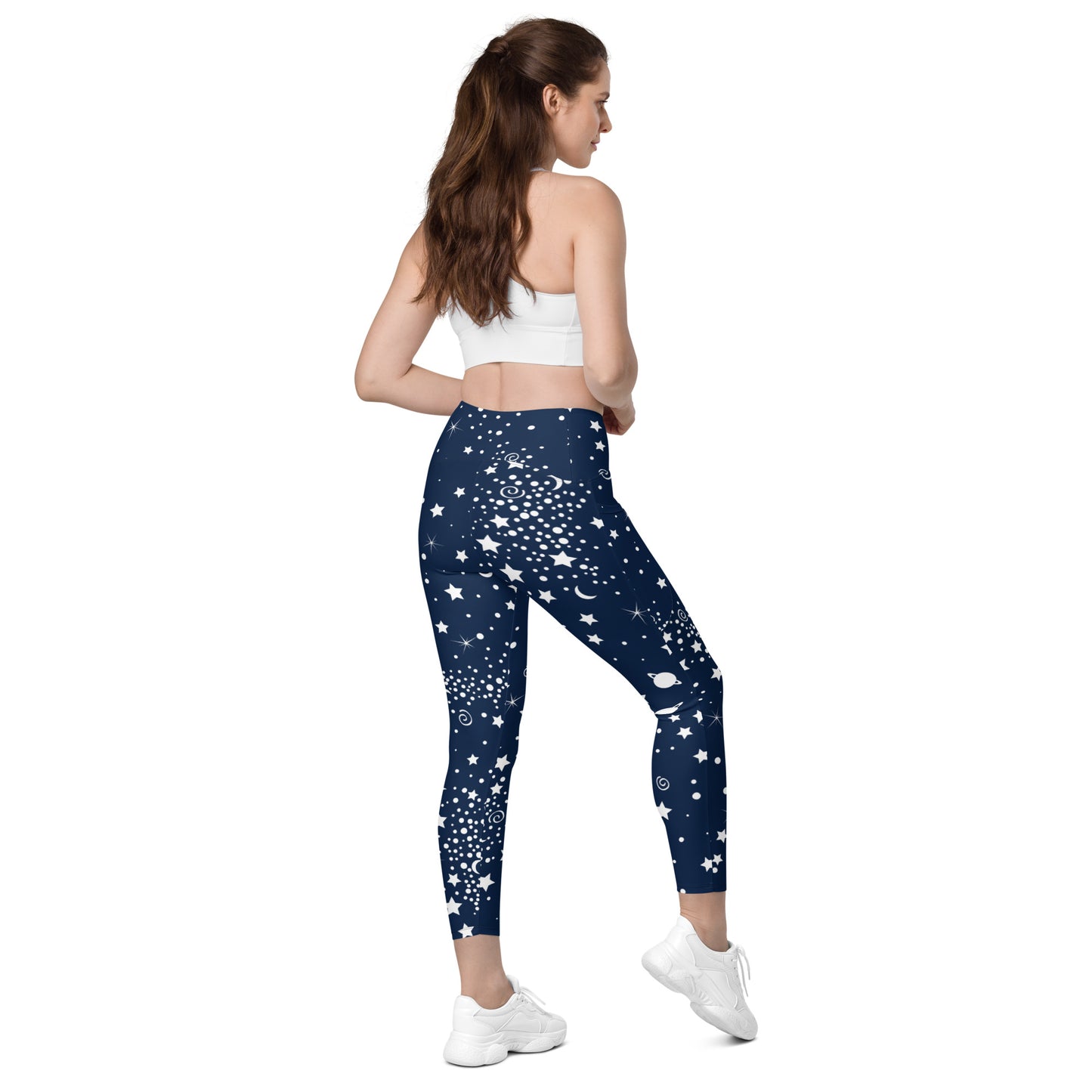 LAXUNIVERSE SPACE Crossover leggings with pockets