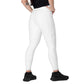 LAXUNIVERSE WHITE Crossover leggings with pockets