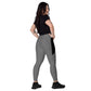LAXUNIVERSE GREY Crossover leggings with pockets