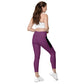 LAXUNIVERSE Palatinate Purple Crossover leggings with pockets