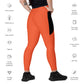 LAXUNIVERSE Outrageous Orange Crossover leggings with pockets