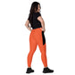 LAXUNIVERSE Outrageous Orange Crossover leggings with pockets