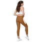 LAXUNIVERSE Rich Gold Crossover leggings with pockets