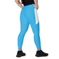 LAXUNIVERSE Deep Sky Blue Crossover leggings with pockets