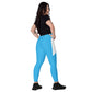 LAXUNIVERSE Deep Sky Blue Crossover leggings with pockets