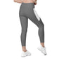 LAXUNIVERSE Grey Crossover leggings with pockets