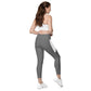 LAXUNIVERSE Grey Crossover leggings with pockets