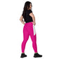 LAXUNIVERSE Medium Violet RedCrossover leggings with pockets
