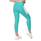 LAXUNIVERSE Dark Turquoise Crossover leggings with pockets